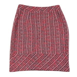 Banana Republic Red & Black Tweed Skirt Size XS